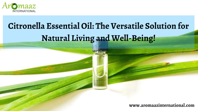 Citronella Essential Oil: Versatile Solution for Natural Living and Well-Being