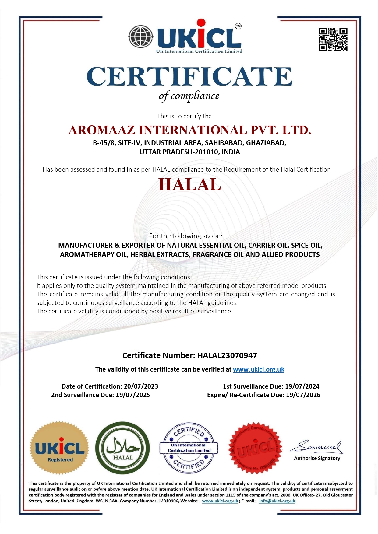 HALAL Certificate